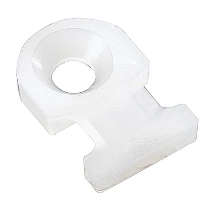 Thomas & Betts Ty-Rap® TC102 Miniature Cable Tie Mounting Base, 2-Way, Threaded Mount, 0.19 in W Tie, Nylon/Polyamide 6.6, Natural
